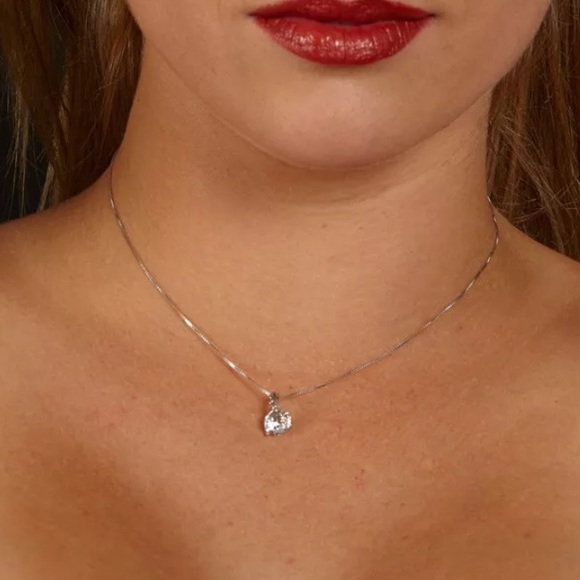 1.8CT Round Martini Pendant 14K Gold - Picture 2 of 6